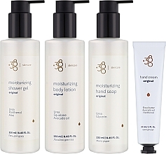 Набор - 380 Skincare Moisturizing Body Care Set (sh/gel/250ml + b/lot/250ml + hand/cr/30ml + soap/250ml) — фото N2