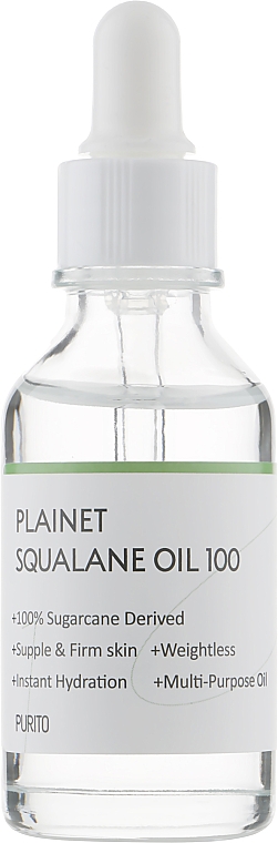 Зволожувальна олія сквалану для обличчя, тіла й волосся - Purito Plainet Squalane Oil 100 — фото N1