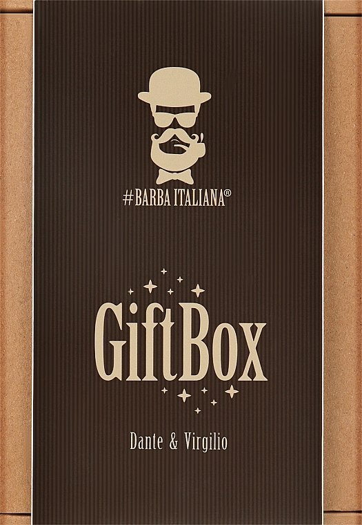 Набір - Barba Italiana Dante & Virgilio Gift Box (sh/gel/100ml + spray/75ml + towel/1pc) — фото N1