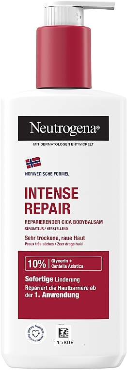 Лосьйон для тіла "Інтенсивне відновлення" - Neutrogena Norwegian Formula Intense Repair Reparierender CICA Bodybalsam