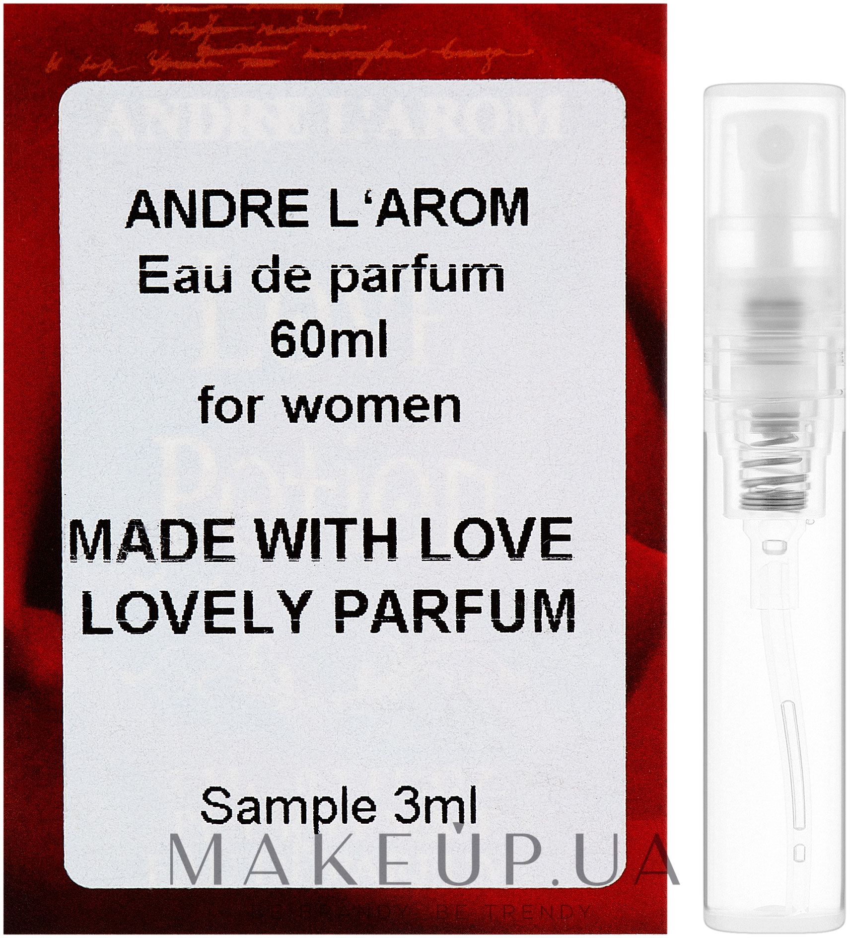 Andre L`Arom Made with Love "Lovely Parfum" - Парфюмированная вода (пробник) — фото 3ml