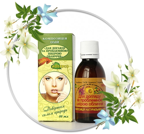 Композиція олій для догляду за проблемною шкірою обличчя - Адверсо — фото N4