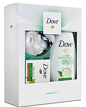 Парфумерія, косметика Набір - Dove Go Fresh Duo (sh/gel/250ml + soap/100g + sponge)