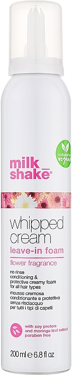 Несмываемая пена для волос с цветочным ароматом - Milk_Shake Whipped Cream Leave-In-Foam Flower Fragrance — фото N1