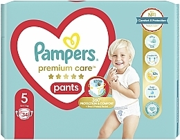 Підгузки-трусики Premium Care Pants Junior 5 (12-17 кг), 34 шт - Pampers — фото N2