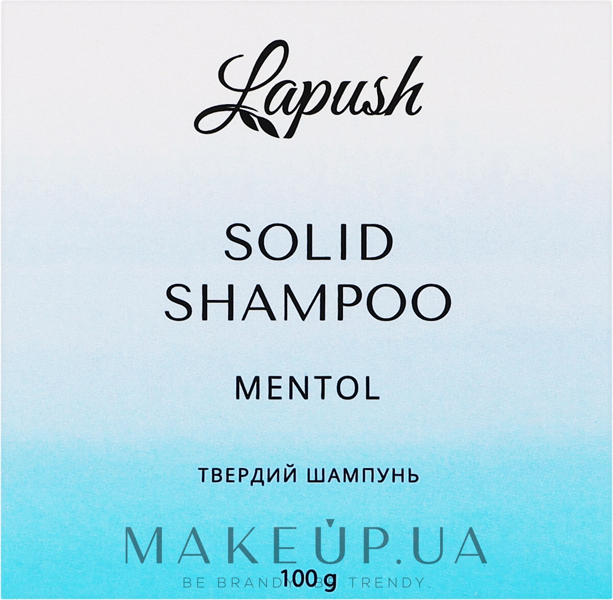 Твердий шампунь з ментолом - Lapush Solid Shampoo — фото 100g