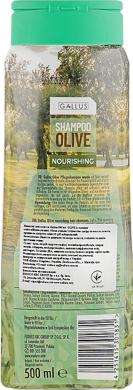 Шамунь для волосся "Олива" - Gallus Olive Shampoo — фото N2