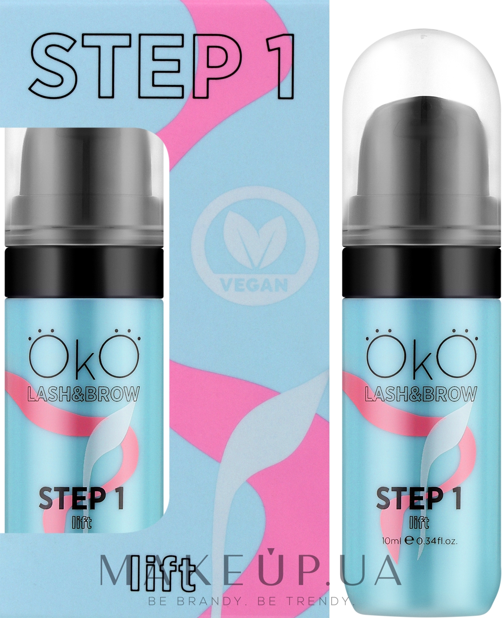 Средство для ламинирования ресниц и бровей, 10 мл - OkO Lash & Brow Step 1 Lift — фото 10ml