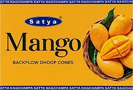 Парфумерія, косметика Пахощі конуси "Манго" - Satya Mango Backflow Dhoop Cones