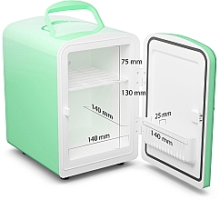 Косметичний міні-холодильник, зелений - Fluff Cosmetic Green Fridge — фото N4