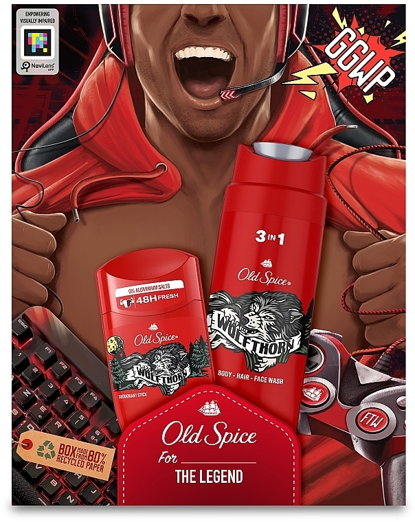 Набор - Old Spice The Legend Wolfthorn (sh/gel/250ml + deo/50g) 