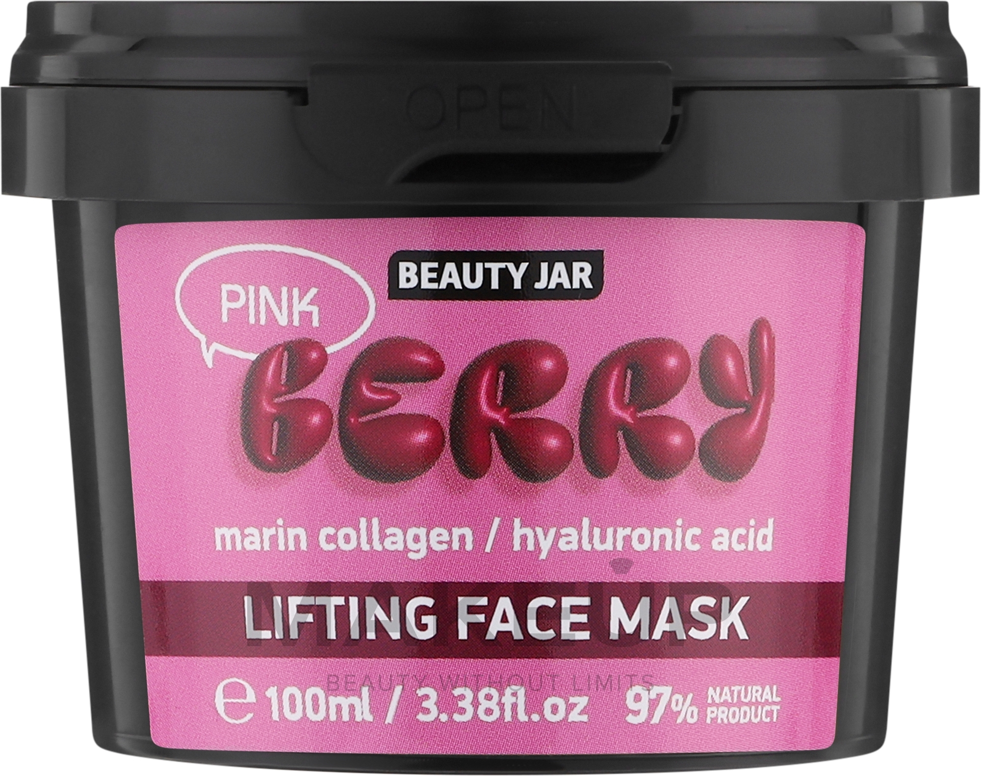 Ліфтинг-маска для обличчя - Beauty Jar Pink Berry Lifting Face Mask — фото 100ml