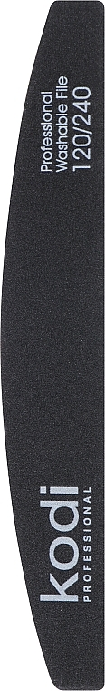 Пилка для ногтей "Полумесяц" 120/240, черная - Kodi Professional