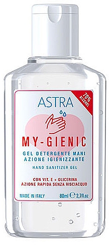 Дезінфікувальний гель для рук - Astra Make-up My Gienic Hand Sanitizer Gel — фото N1