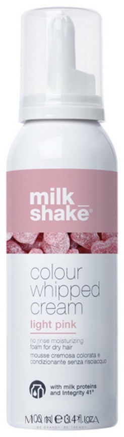 Несмываемая крем-пенка для увлажнения волос - Milk_Shake Colour Whipped Cream — фото Светло-розовый