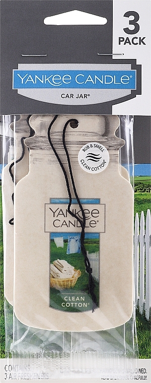 Набір ароматизаторів для автомобіля - Yankee Candle Car Jar Classic Clean Cotton — фото N1