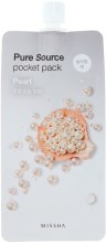 Нічна маска з екстрактом перлів - Missha Pure Source Pocket Pack Pearl — фото N1