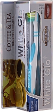 Набор "Для любителей чая и кофе", бело-голубая щетка - White Glo Coffee & Tea Drinkers Formula Whitening Toothpaste (toothpaste/100ml + toothbrush) — фото N1