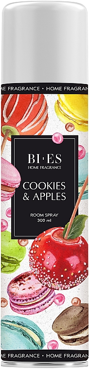 Парфумований освіжувач повітря "Cookies & Apple" - Bi-Es Home Fragrance Cookies & Apple Room Spray — фото N1