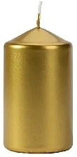 Парфумерія, косметика Свічка циліндрична 60x100 мм, золотий металік - Bispol