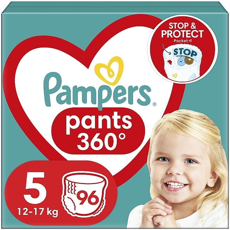 Подгузники-трусики Pants, размер 5, 12-17 кг, 96 шт. - Pampers — фото N1