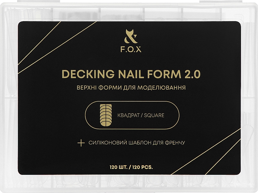 Верхние формы для моделирования, квадрат - F.O.X Decking Nail Form 2.0 — фото N1