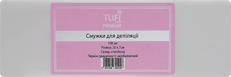 Смужки для депіляції, 100 шт. - Tufi Profi Premium — фото N1