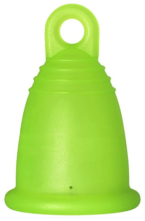 Менструальная чаша с петлей, размер L, зеленая - MeLuna Classic Menstrual Cup Ring — фото N1