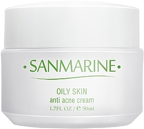 Себорегулюючий крем для обличчя - Sanmarine Oily Skin Anti-Acne Cream  — фото N1