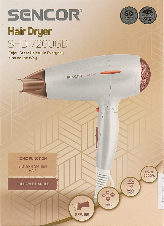 Фен для волосся - Sencor SHD 7200GD — фото N2