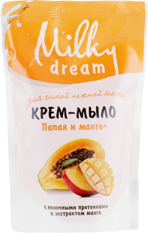 Жидкое мыло "Папайя и манго" (дой-пак) - Milky Dream — фото N1