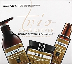 Духи, Парфюмерия, косметика Набор - Saryna Key Trio Damage Repair Light (sh/500ml + mask/500ml + oil/105ml)