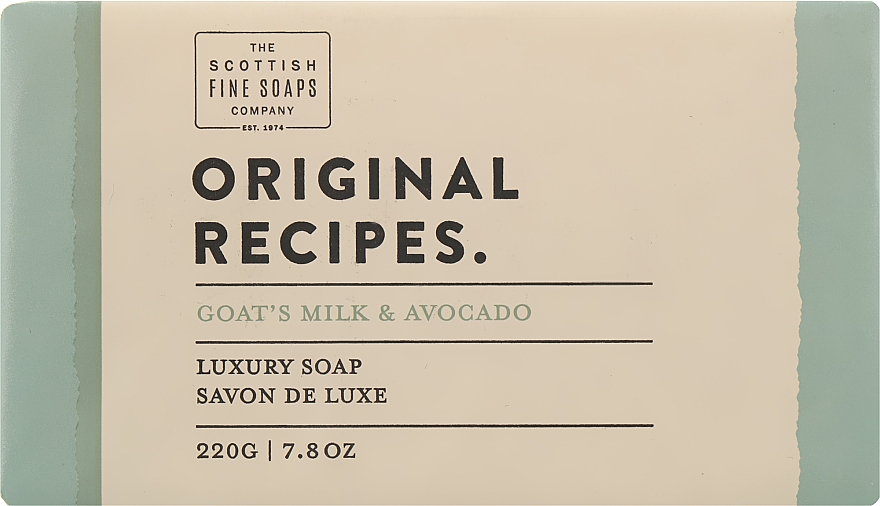 Мыло "Козье молоко и авокадо" - Scottish Fine Soaps Original Recipes Goat's Milk & Avocado Luxury Soap Bar