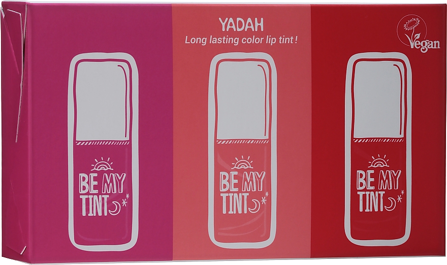Набор - Yadah Long Lasting Color Lip Tint Be My Tint (lip tint/3х2.3g) — фото N2