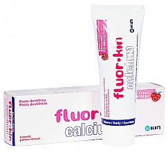 Парфумерія, косметика Зубна паста для дітей - Kin Fluor Calcium Tootpaste
