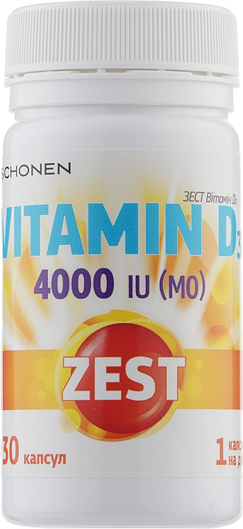 ЗЕСТ Вітамін D3 4000 IU(MO), жувальні капсули - ZEST
