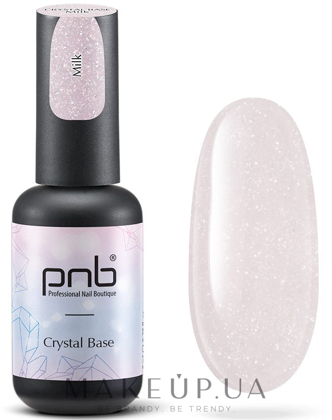 Светоотражающая база для ногтей - PNB Crystal Base — фото Milk