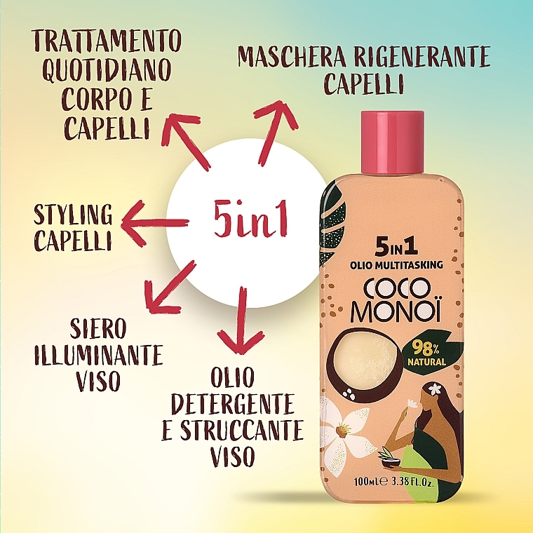 Олія для обличчя, тіла й волосся - Coco Monoi Oil 5 In 1 — фото N5