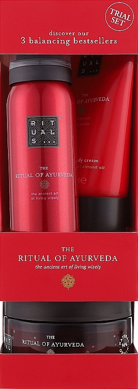 Набір   - Rituals The Ritual of Ayurveda Trial Set (foam/50ml + cr/70ml + scr/125g) — фото N1