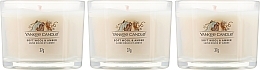 Набор - Yankee Candle Soft Wool & Amber (candle/3x37g) — фото N2