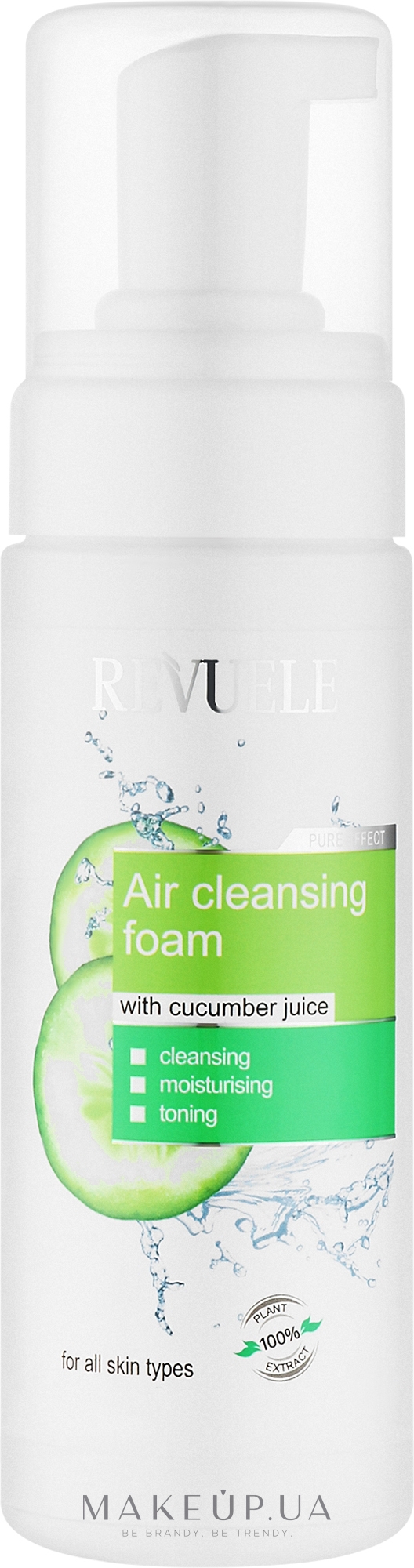 Воздушная пенка для умывания с соком огурца - Revuele Air Soft Cleansing Foam Cucumber Juice — фото 150ml