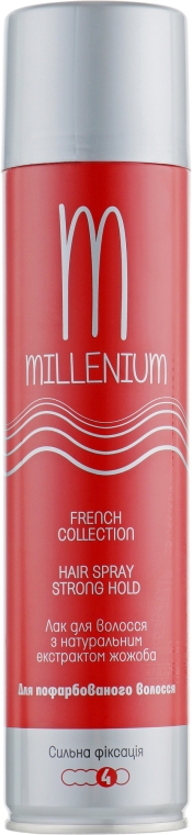 Лак для окрашенных волос сильной фиксации с натуральным экстрактом жожоба - Millenium French Collection Hair Spray