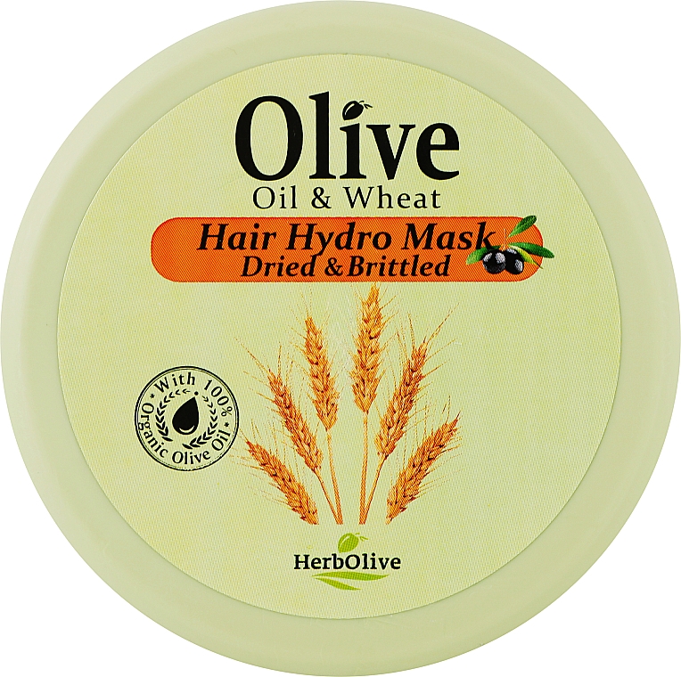 Маска для сухих волос с пшеницей и маслом оливы - Madis HerbOlive Hydro Hair Mask Olive Oil & Wheat
