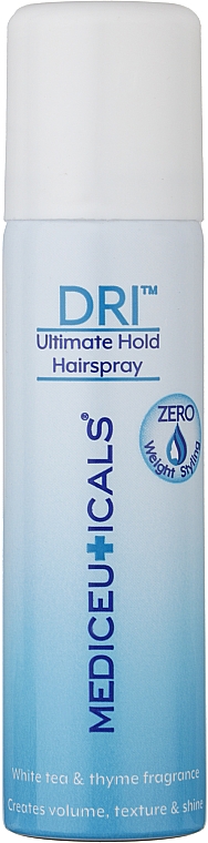 Невагомий лак для волосся оптимальної фіксації - Mediceuticals DRI Ultimate Hold Hairspray — фото N3