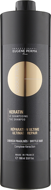Шампунь з кератином для пошкодженого, ламкого волосся - Eugene Perma Essentiel Keratin Ultime Repair Shampoo — фото N3