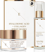 Парфумерія, косметика Набір - Eclat Skin London Hyaluronic Acid & Collagen (f/cream/50ml + f/ser/60ml + f/mask/3pcs)