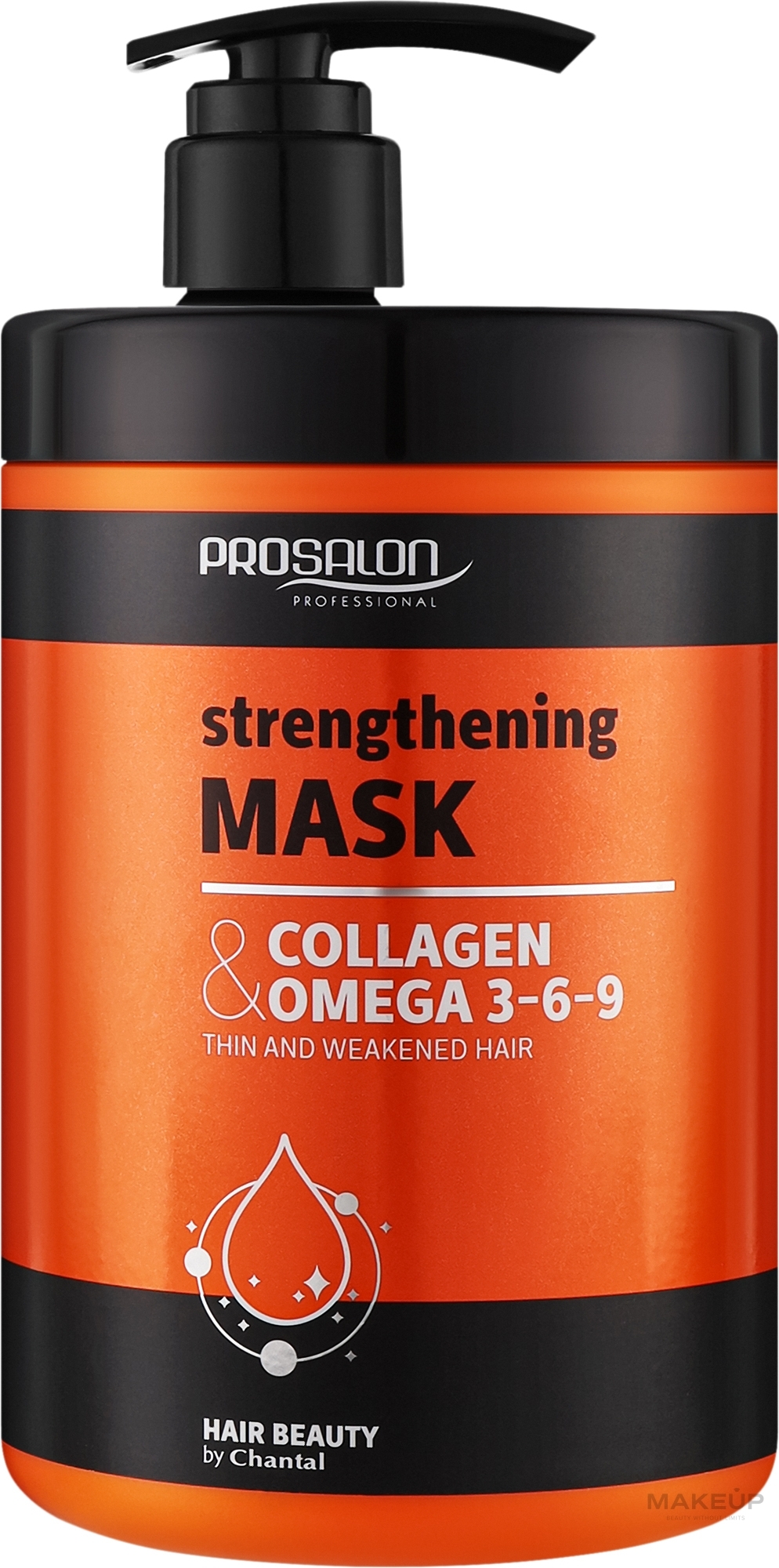 Зміцнювальна маска для волосся - Prosalon Collagen + Omega 3-6-9 Strengthening Mask — фото 1000ml