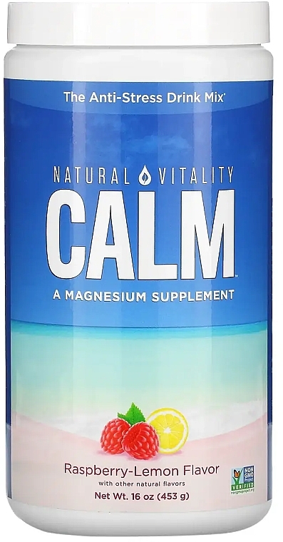 Харчова добавка заспокійлива "Вишня" - Natural Vitality Calm The Anti-Stress Drink Mix Cherry — фото N1