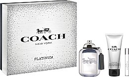 Духи, Парфюмерия, косметика Coach Platinum - Набор (edp/100ml + edp/7.5ml + s/g/100ml)