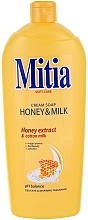 Крем-мыло "Мед и хлопок" - Mitia Honey & Milk Cream Soap Refill — фото N1